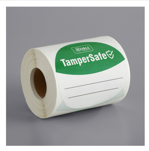 Customizable Green Paper Tamper-Evident Label - 250/Roll-TamperSafe 3" Round 