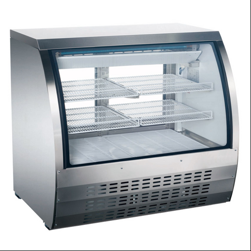 36-INCH REFRIGERATED FLOOR SHOWCASE WITH STAINLESS STEEL EXTERIOR