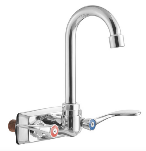 Buy | Shop | Wall, Mount, splash, Handsink, Faucet, with, 3 1/2" , Swivel, Gooseneck, Spout, 4", Centers, and Wrist, Handles