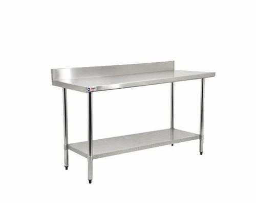 24" x 24" Stainless Steel Table With Backsplash