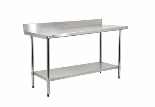 24" x 60" Stainless Steel Table With Backsplash