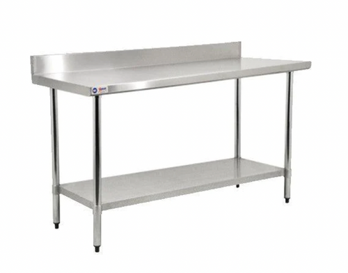24" x 72" Stainless Steel Table With Backsplash