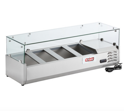 BUY | SHOP | 47" Refrigerated Topping Rail with 4-Pan Capacity - 46679