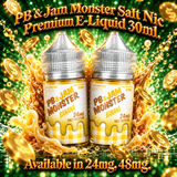 PB & Jam Monster Salt Nic Premium E-Liquid 30ml