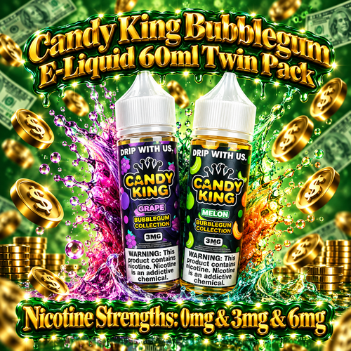 Candy King Bubblegum E-Liquid 60ml Twin Pack
