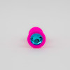 Pink Silicone Anal Plug with PURPLE Diamond Pink Silicone Anal Plug with PURPLE Diamond