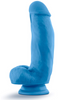 Neo - 7.5 Inch Dual Density Cock With Balls - Neon Blue