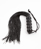 A photo of the Dreamers Signature Rubber Flogger w/Beaded Handle - Black
