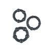 A photo of the Ram Beaded Cock Rings - Black (Pack of 3)