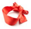 A photo of the Dreamers Signature Satin Blindfold - Red