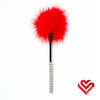 A photo of the Dreamers Signature Feather Tickler w/Rhinestone Handle - Red A photo of the Dreamers Signature Feather Tickler w/Rhinestone Handle - Red