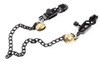 Large Blk Nipple Clamps w/Bells & Connecting Chain