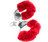 A photo of the Fetish Fantasy Series Original Furry Cuffs - Red A photo of the Fetish Fantasy Series Original Furry Cuffs - Red
