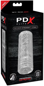 PDX ELITE EZ GRIP STROKER - CLEAR PDX ELITE EZ GRIP STROKER - CLEAR