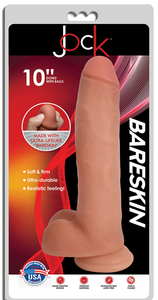 JOCK 10" BARESKIN DONG WITH BALLS - VANILLA