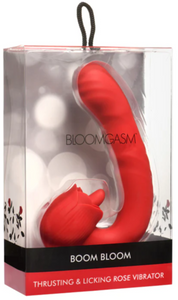 Boom Bloom Thrusting & Licking Rose Vibrator