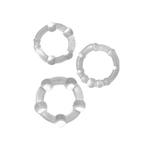 A photo of the Ram Beaded Cock Rings - Clear A photo of the Ram Beaded Cock Rings - Clear