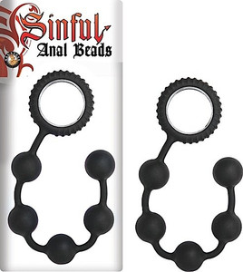 A photo of the Sinful Anal Beads - Black A photo of the Sinful Anal Beads - Black