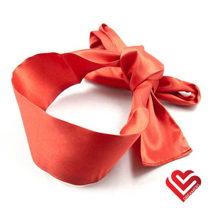 A photo of the Dreamers Signature Satin Blindfold - Red A photo of the Dreamers Signature Satin Blindfold - Red