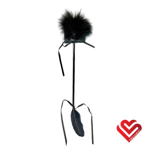 A photo of the Dreamers Signature Feather & Silk Tickler - Black