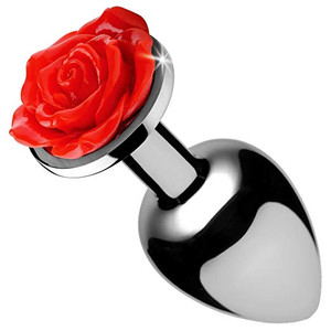 A photo of the Booty Sparkle Red Rose Anal Plug - Small A photo of the Booty Sparkle Red Rose Anal Plug - Small