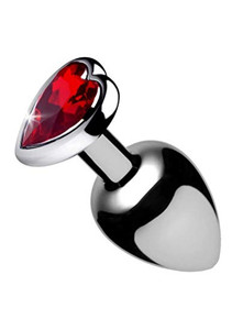 A photo of the Booty Sparks Red Heart Gem Anal Plug - Medium A photo of the Booty Sparks Red Heart Gem Anal Plug - Medium