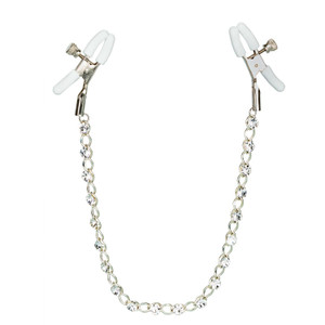 A photo of the Nipple Play Crystal Chain Nipple Clamps A photo of the Nipple Play Crystal Chain Nipple Clamps