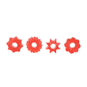 A photo of the Basic Essentials Super Stretchy TPR Enhancers - Red A photo of the Basic Essentials Super Stretchy TPR Enhancers - Red