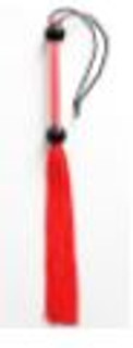 Rubber Flogger w/Two Beaded Handle - Red