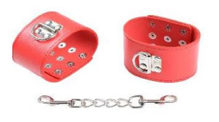 Foot Restraints w/Adjustable Snaps - Red