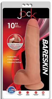 JOCK 10" BARESKIN DONG WITH BALLS - VANILLA