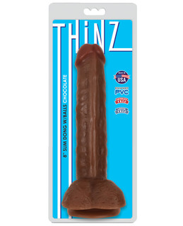 8" Thin Slim Dong w/Balls