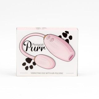 Pussycat Purr Vibrating Egg with Air-Pulsing Pink