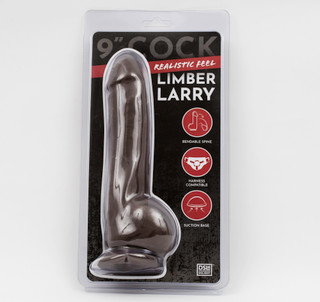Limber Larry, 9" Dildo - Brown