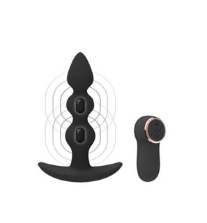Beaded Vibrating Anal Toy w/Remote