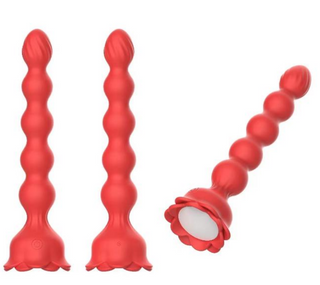 LED Poppy - Silicone Anal Beads w/Remote