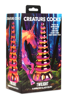 Twilight Rainbow Glass Dildo