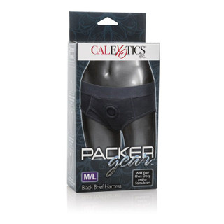 Packer Gear Black Brief Harness - M/L