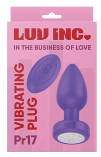 PR17: VIBRATING PLUG W/ REMOTE - PURPLE