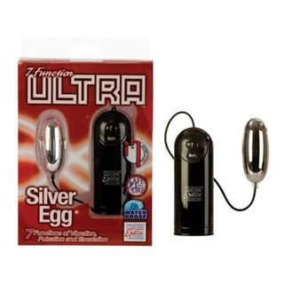 A photo of the 7 Function Ultra Vibrating Silver Egg