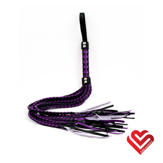 A photo of the Dreamers Signature Braided Flogger - Purple