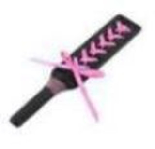 A photo of the Dreamers Signature Rhinestone & Lace Paddle - Black