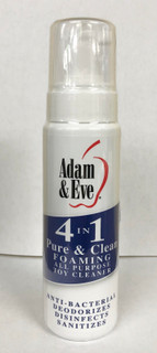 A photo of the Adam & Eve 4 in 1 Pure and Clean Foaming Toy Cleaner - 8 Oz.