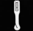A photo of the Dreamers Signature XOXO Paddle w/Impression - White & Black