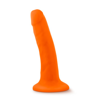 A photo of the Neo 6 Inch Dual Density Cock - Neon Orange