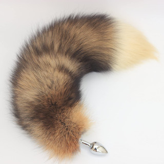 A photo of the Dreamers Signature Anal Plug w/ Polyester Fox Tail -Small