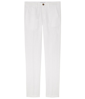 Linen white pants for men