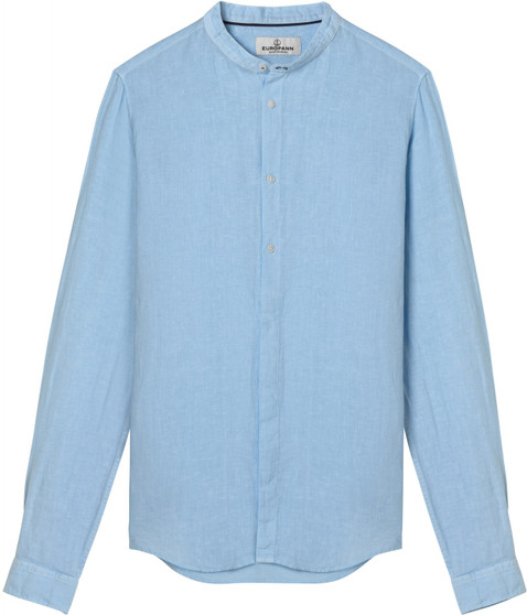 Mao collar linen shirt for men