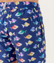 Fish printed swim trunks