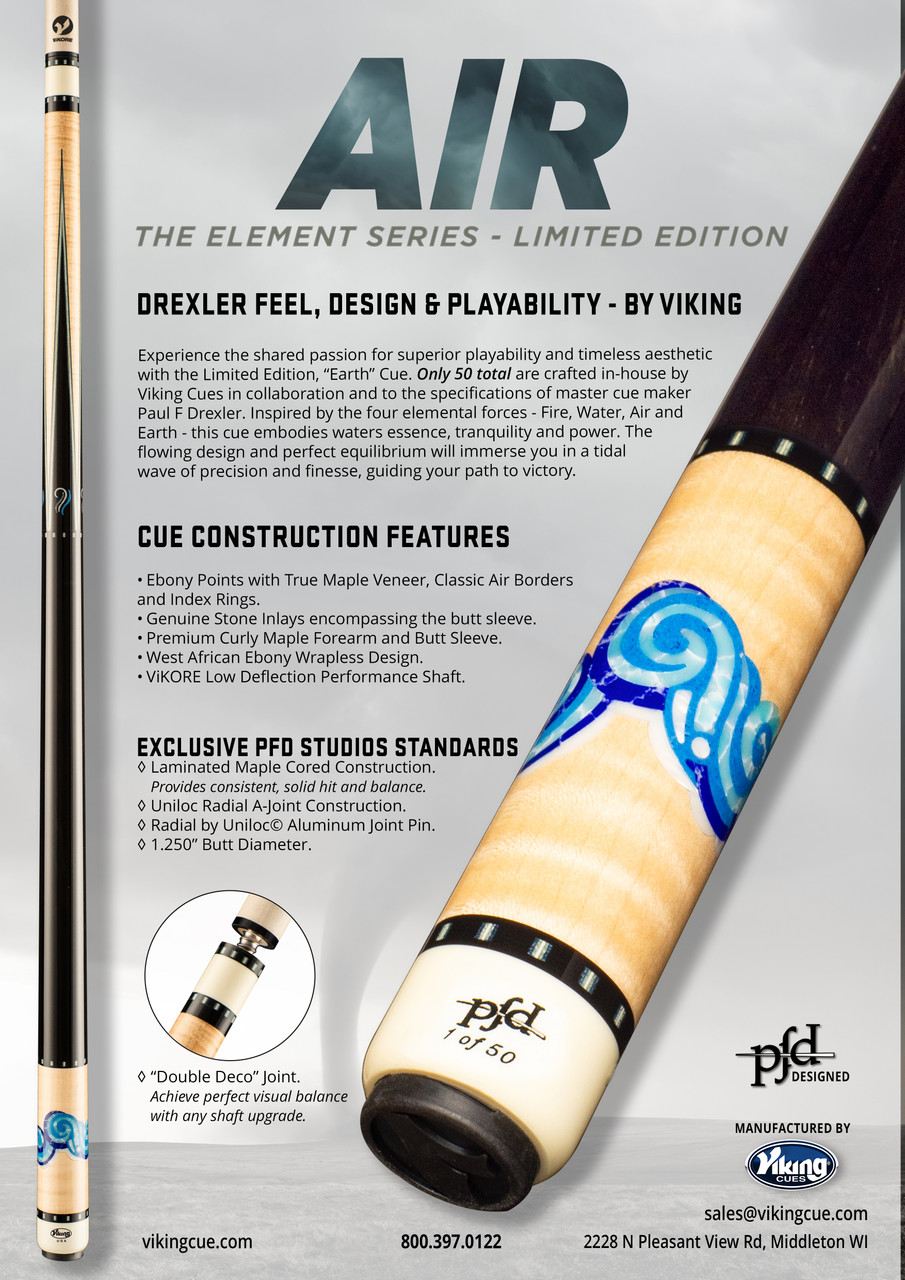 PFD Studios x Viking Cues - Element Series. Equipped with High